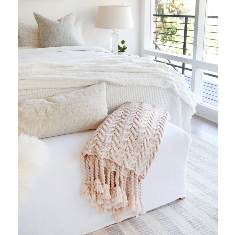 Pom Pom At Home Capistrano Cable Knit Throw Blanket Wayfair